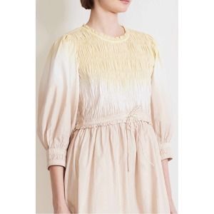 NEW Apiece Apart Aldea Smocked Mini Dress Sz S